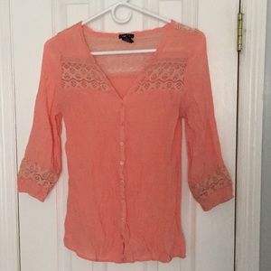 Rue 21 button down blouse - Small - lace